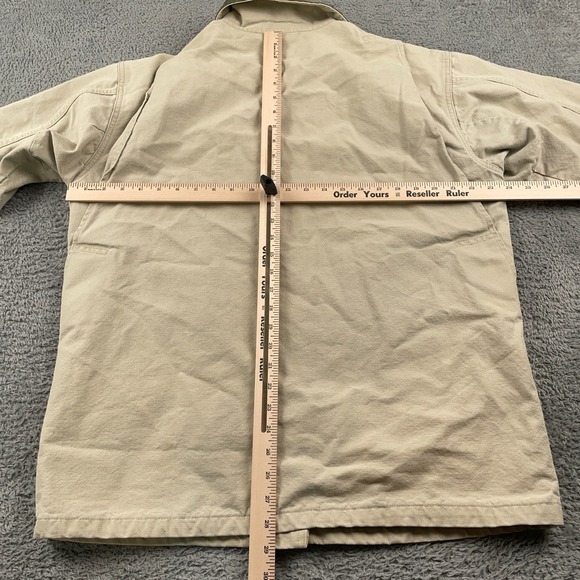 VTG LL Bean Jacket Womens Large Canvas Chore Barn Field Coat Corduroy Collar - Picture 12 of 15